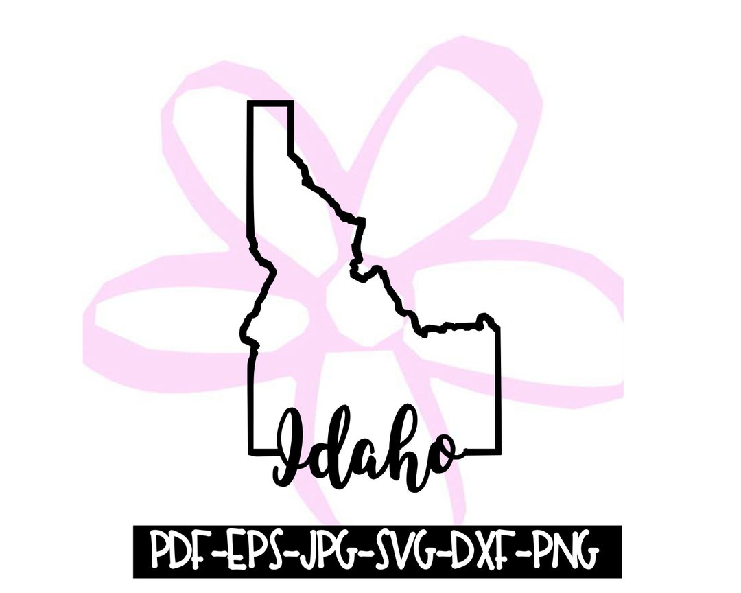 Instant Download - Idaho Outline Digital File Pdf, Eps, Jpeg, Svg, Png ...