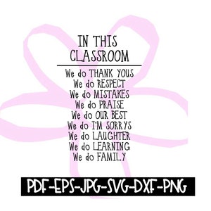 Sofortiger Download - in diesem Klassenzimmer digitale Datei pdf, eps, jpeg, svg, png, dxf