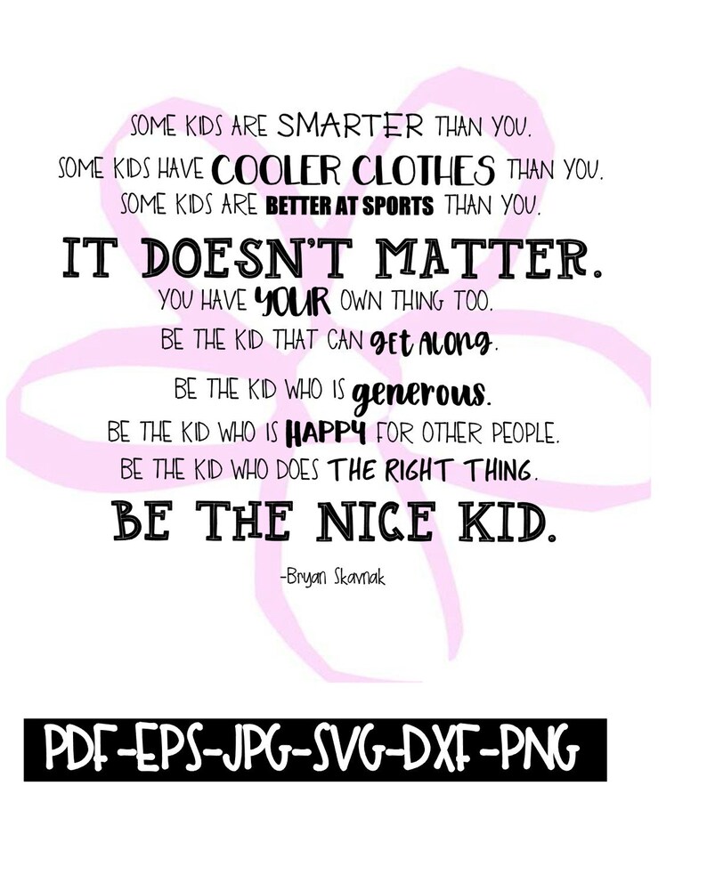 Free Free 212 Be The Nice Kid Svg SVG PNG EPS DXF File