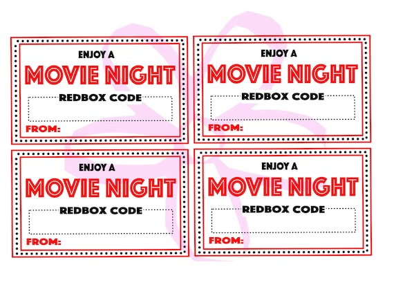 Instant Download/printable enjoy a Movie Night Code Gift - Etsy