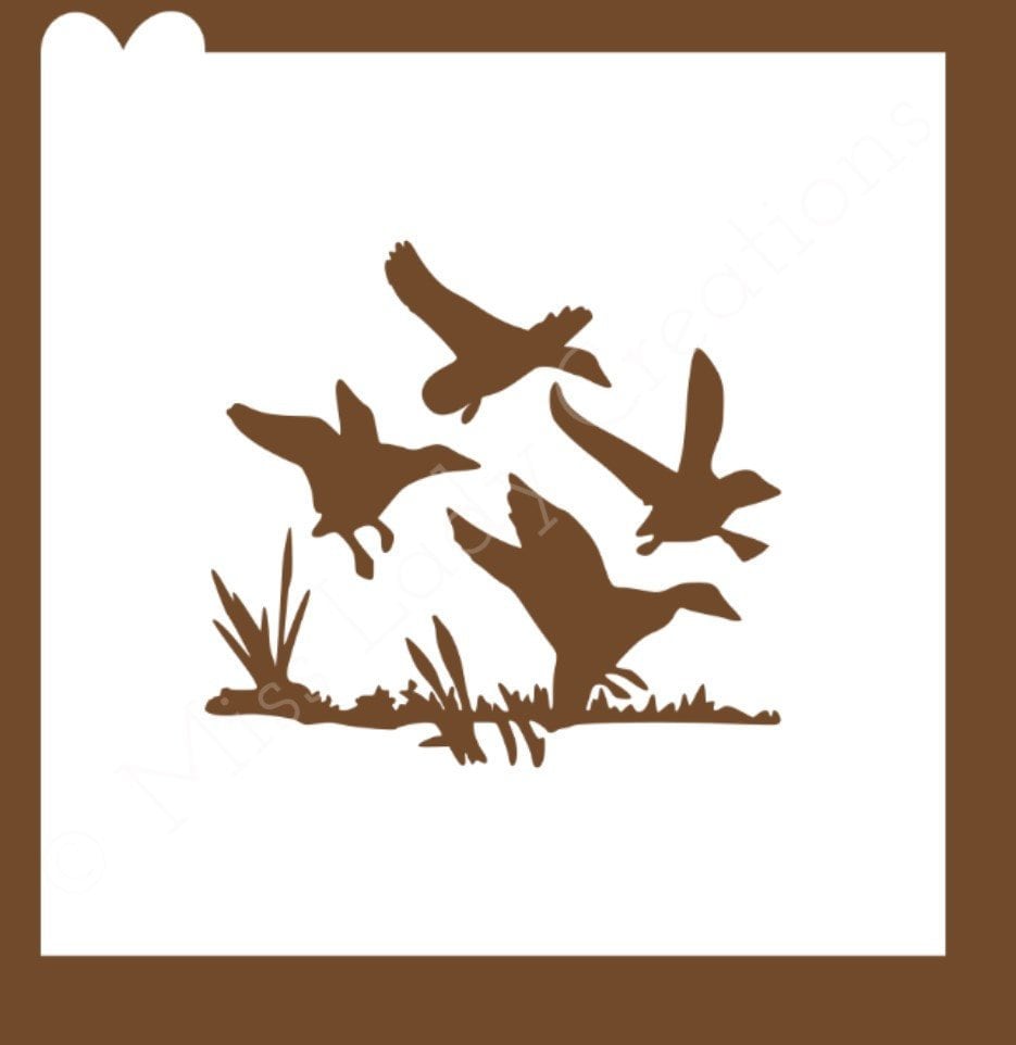 Duck Hunting Stencil 2 Plastic Mylar Airbrush Stencil Etsy Canada