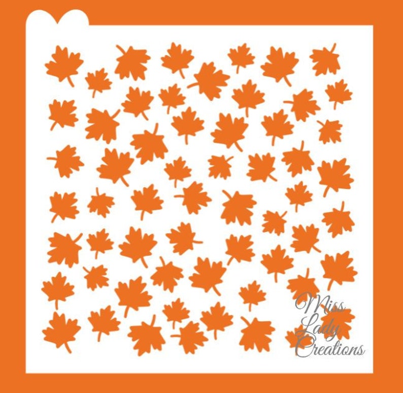 Maple Leaf Background Stencil - Etsy