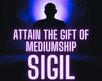 Gift of Mediumship SIGIL, Mediumship spell, printable witchcraft grimoire, book of shadows printable, Spirit Communication