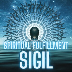 Spiritual Fulfillment SIGIL, Inner Spirituality spell, printable witchcraft grimoire, book of shadows digital download, Spiritual Connection