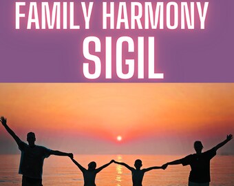 Family harmony SIGIL, Family Unity magic spell, printable witchcraft grimoire page, book of shadows digital download, Peaceful Home spell