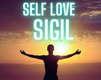 Self-Love SIGIL, Empowerment magic spell, printable witchcraft grimoire page, book of shadows digital download, Self-Confidence spell