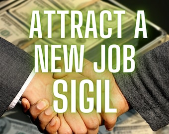Attract a new job SIGIL, Employment Magnet spell, properity ritual, printable witchcraft grimoire page, book of shadows printable.