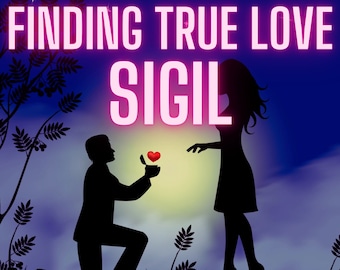 Finding true Love SIGIL, attracting love spell printable witchcraft grimoire page, book of shadows printable, attraction sigil, Love Magnet