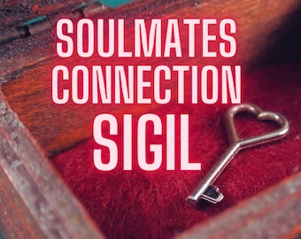 Soulmates Connection SIGIL, attracting love spell printable witchcraft grimoire page, book of shadows printable, attract twinflame sigil