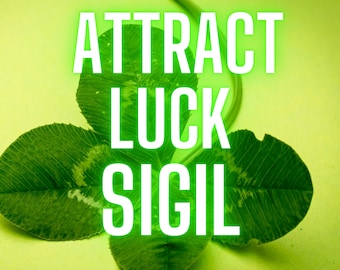 Manifest Good Luck & Fortune SIGIL, printable witchcraft grimoire page, book of shadows printable, magical sigils, attraction spell.
