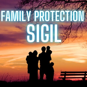 Family Protection, SIGIL, Family Safety spell, printable witchcraft grimoire page, book of shadows printable, Protect My Family spell