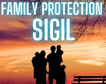 Family Protection, SIGIL, Family Safety spell, printable witchcraft grimoire page, book of shadows printable, Protect My Family spell