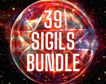 39 powerful SIGILS book of shadows printable pages, magic grimoire pages BUNDLE, diy witchcraft grimoire, powerful spell, magic wicca bundle