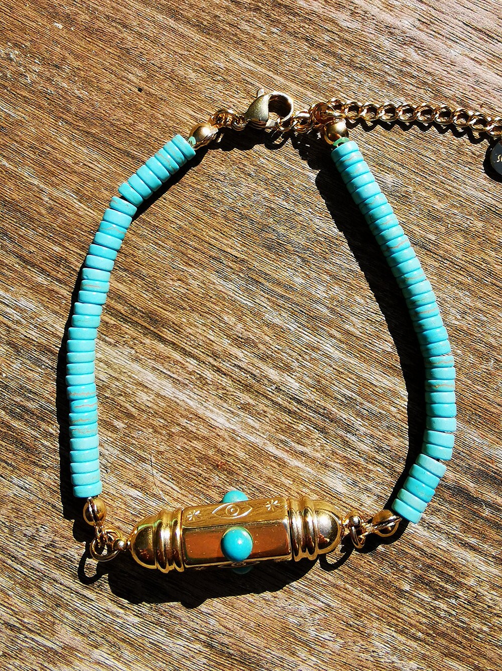 Collier Ethnique en Turquoise, Bracelet Ethnique, Lithothérapie, Bijou Pierre Naturelle, Fete Des Me