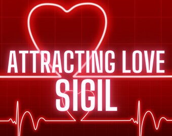 Attracting Love SIGIL, powerful love spell printable witchcraft grimoire page, book of shadows printable, attraction sigil, Love Magnet.