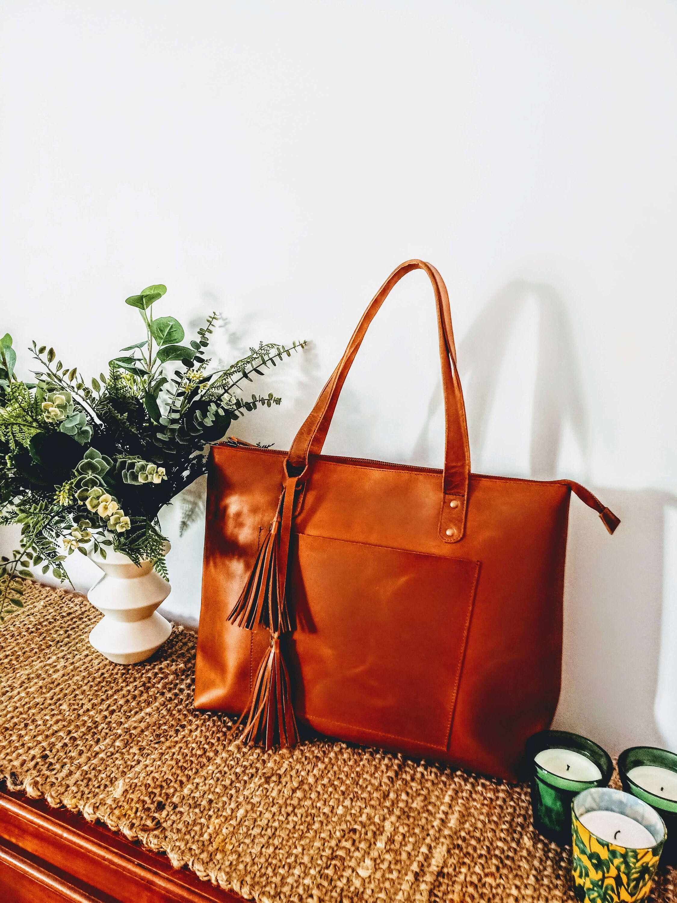 Handcrafted leather bag Etsy