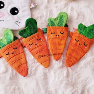 Coin Purse for Women Coin Pouch Clasp Closure Carrot Change Pouch