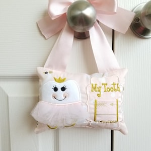 Ballerina tooth pillow, girl tooth fairy pillow, tooth fairy pillow, personalized tooth fairy pillow, Ballerina, Ballerina toothfairy pillow