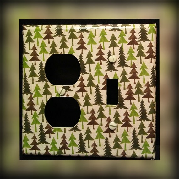 Forest Light Switch Cover Pine Trees Cabin Decor Outlet Etsy