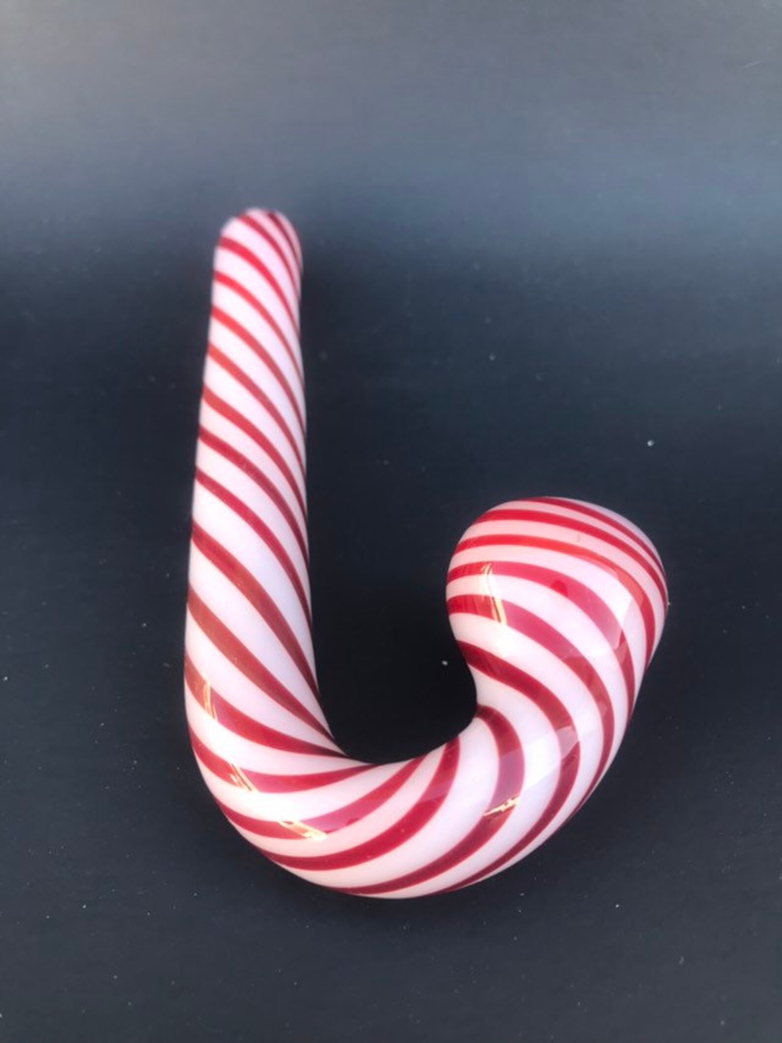 Candy cane Glass pipe handmade Etsy