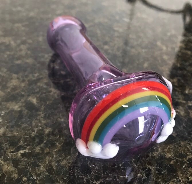 Rainbow Glass Pipe Purple Pipe