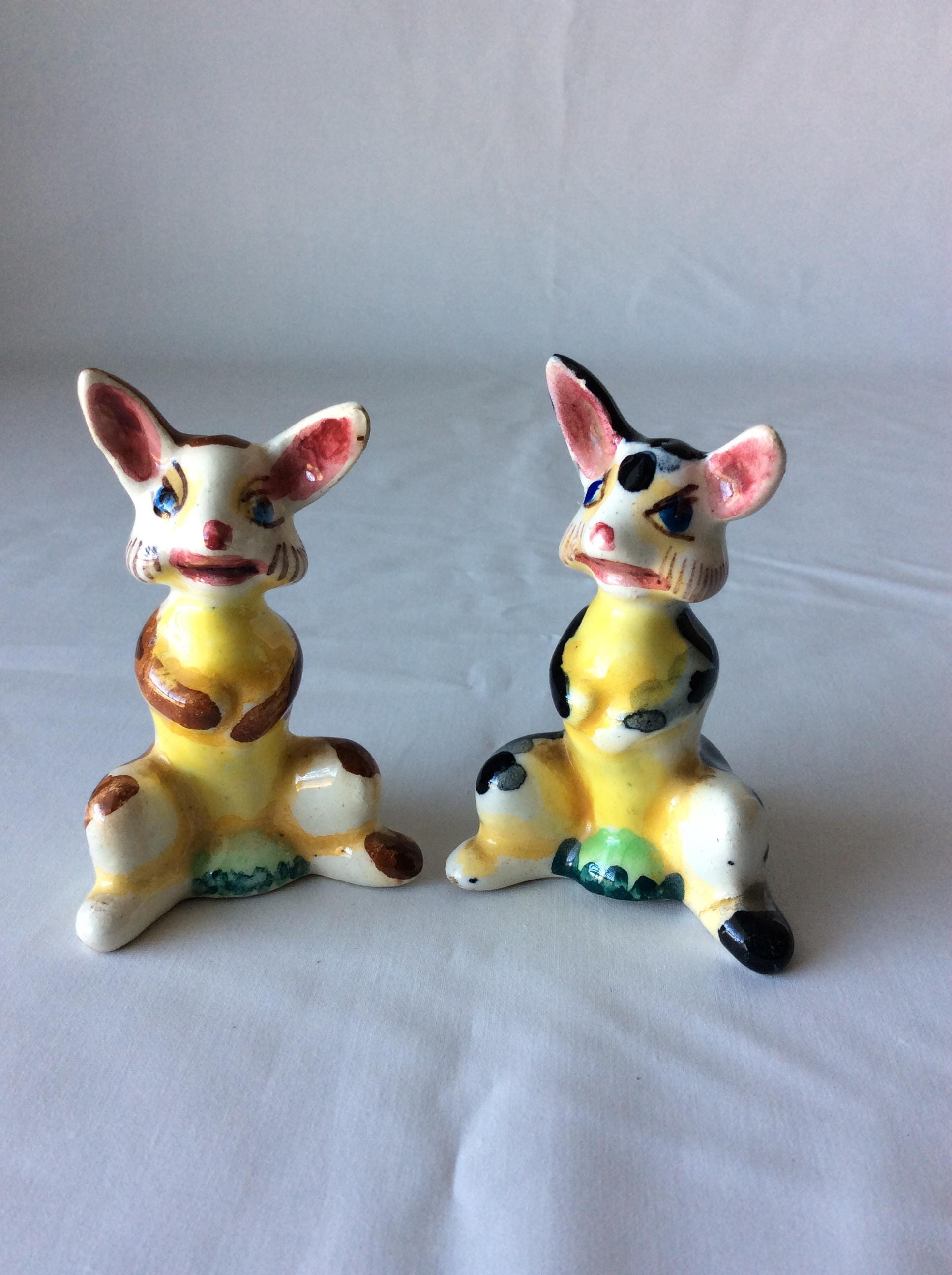 セラミック製カンガルー型ソルト＆ペッパーシェーカーセット