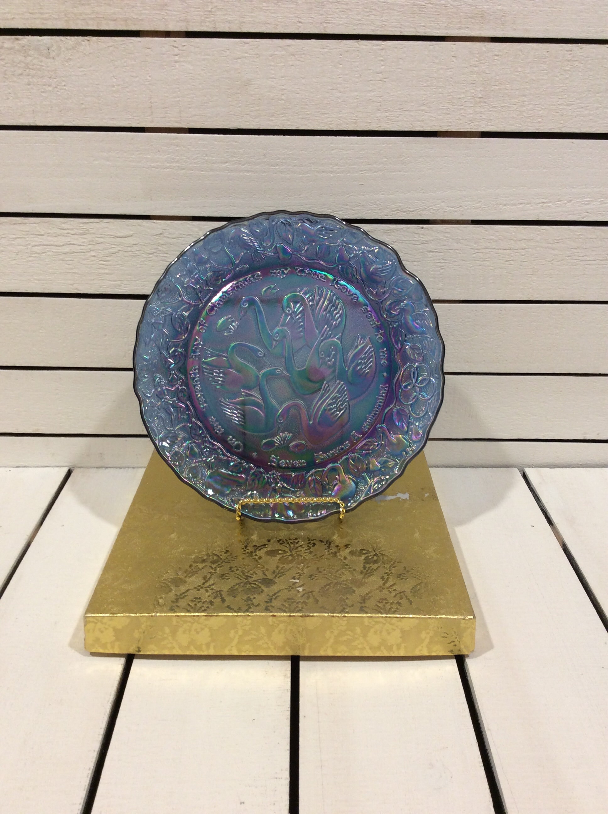 Imperial Carnival Glass Collector Plate 