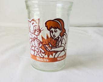 Welch's Jelly Jar Bicchiere per succo Tom & Jerry "Il film" 1993 Ragazza VintageFindsFound Cartone animato