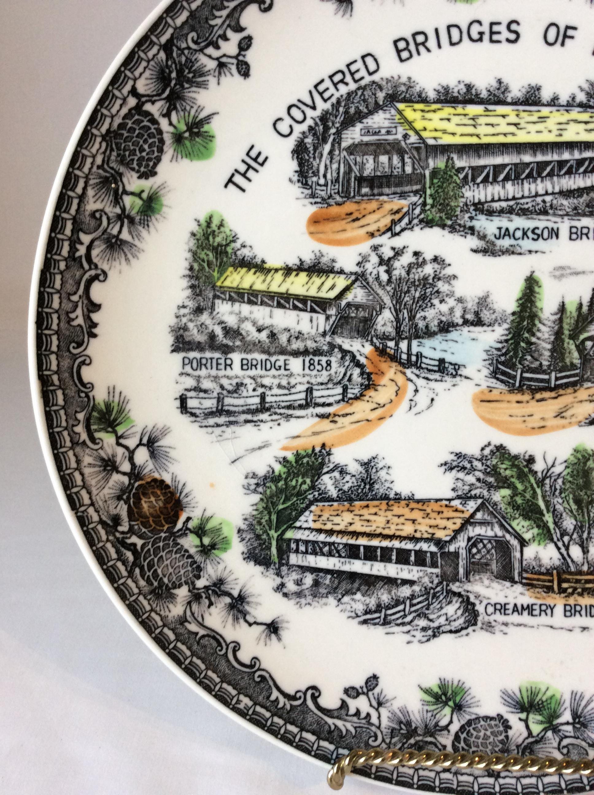 The Covered Bridges of New England Collectible Plate - Etsy