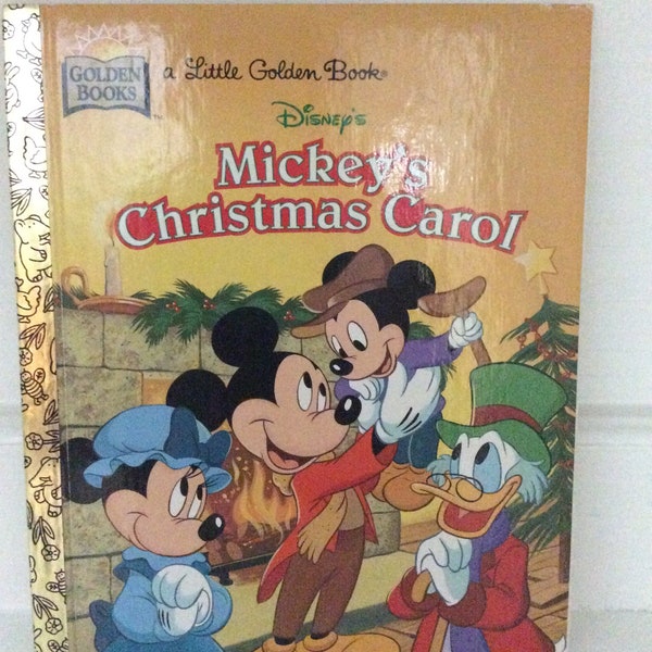 A Little Golden Book Disney's Mickey's Christmas Carol Classic Children's Book Birthday Gift Collectible Gift 1997 Golden Books Storytime