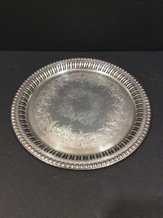 Wilcox International Pierced Edge Silver Plate Decorative Serving