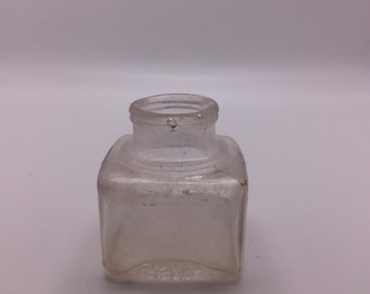 Vintage Carter's Ink Bottle #179 Clear Glass Embossed Made in USA Cork Top