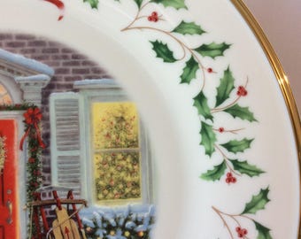 Lenox Holiday Annual Christmas Plate 2005 Home for the Holidays