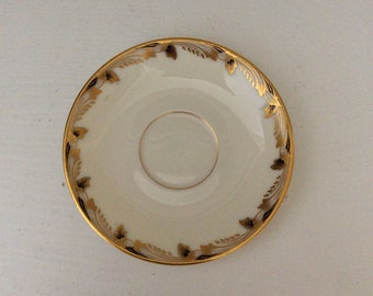 Lenox Essex Cobalt Saucer with Smooth Edge Made in USA Gold Trim Replacement Discontinued VintageFindsFound