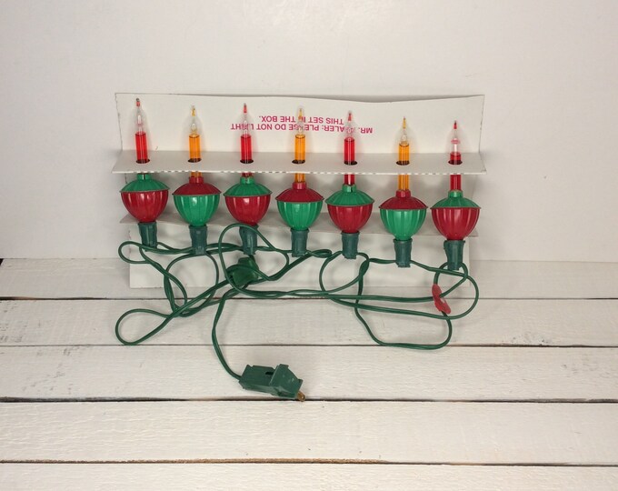 Vintage NOMA Boxed Bubble Lite Set With 4 Replacement Bulbs UNTESTED