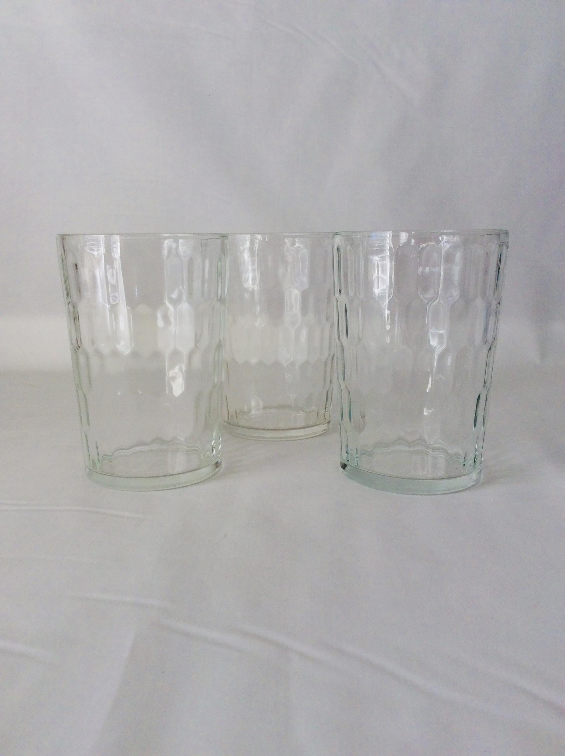 Jeannette Glass 4インチ フラット ヘックス オプティック タンブラー
