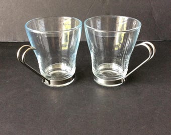 Bormioli Rocco Vitrosax Metal Handled Mugs in Verdi Oslo Made in