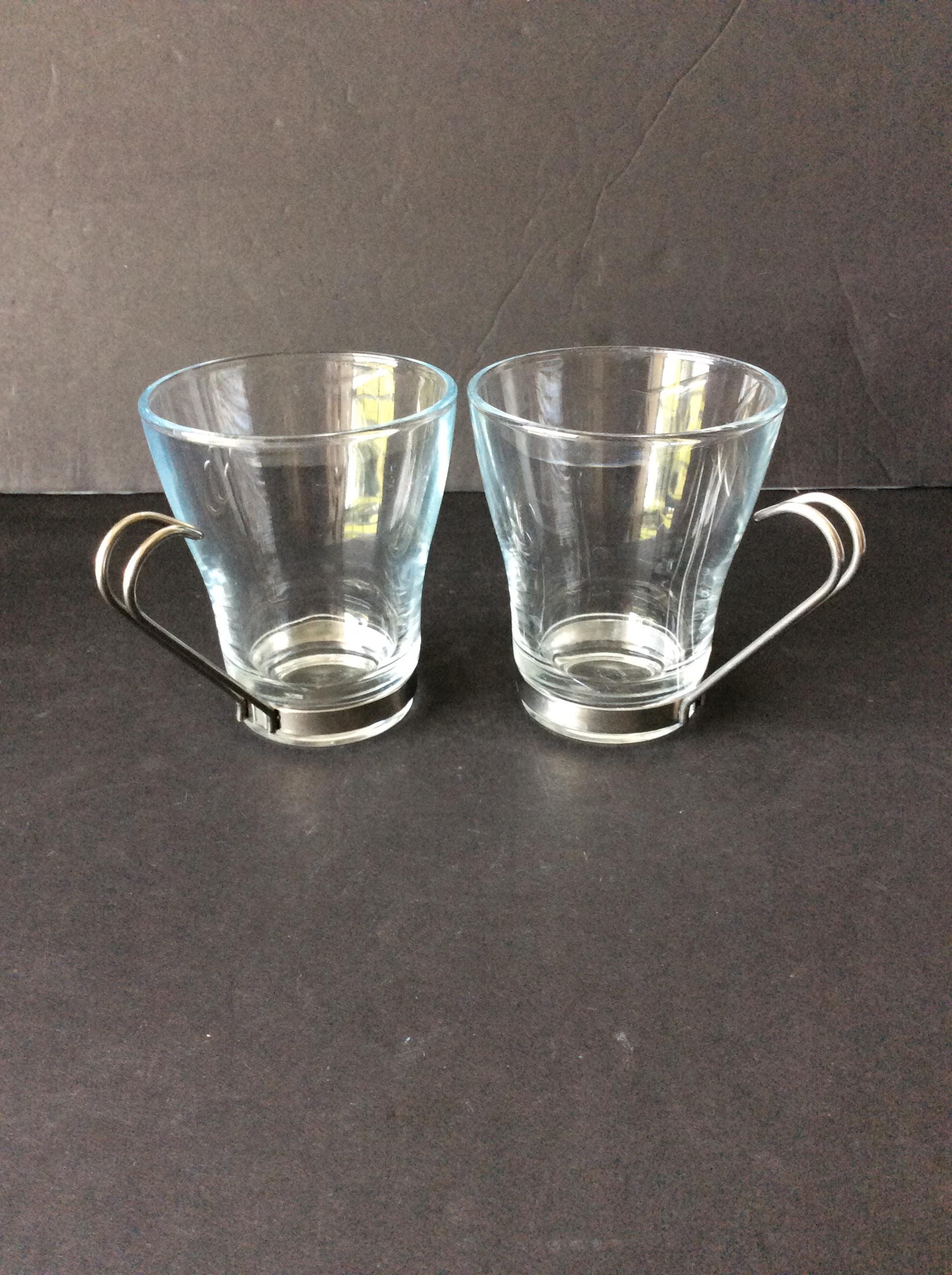 Bormioli Rocco Vitrosax Metal Handled Mugs in Verdi Oslo Made in