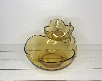 Anchor Hocking Accent Amber Chip and Dip Set – Retro Serveware