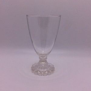 Anchor Hocking Berwick-Boopie Clear Water Goblet Made in USA Replacement Discontinued VintageFindsFound Ball Design on Base