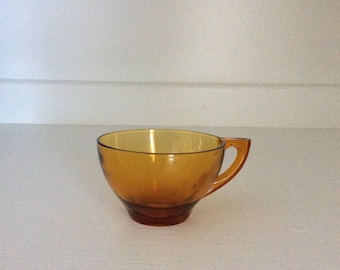 Vaso para aperitivos Anchor Hocking Triangle Amber, fabricado en EE. UU. (Repuesto, descatalogado, VintageFindsFound)