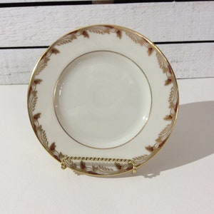 Lenox Essex Maroon Bread and Butter Plate Made in USA Replacement Discontinued VintageFindsFound Maroon and Gold