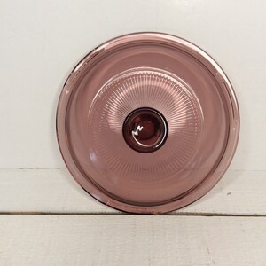 PYREX Cranberry Visions Vented Glass Lid (V1C A) Replacement Lid ...