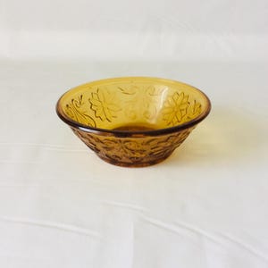 Tiara Amber Sandwich Fruit Bowl Made in USA VintageFindsFound Replacement Discontinued Pressed Glass Sandwich Amber