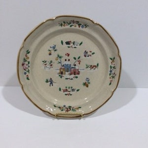 International Heartland Christmas Dinner Plate Made in Japan Replacement VintageFindsFound Farmhouse Retro