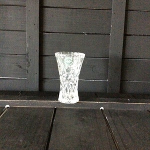 Lenox Crystal Star 4&quot; Flower Vase Certificate of Authenticity and Original Label Made in Czech Republic Discounted VintageFindsFound Vintage