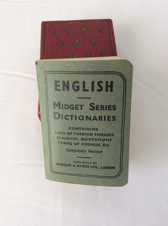 豆本 BURGESS & BOWES MIDGET Dictionary Midget Dictionaries - Etsy