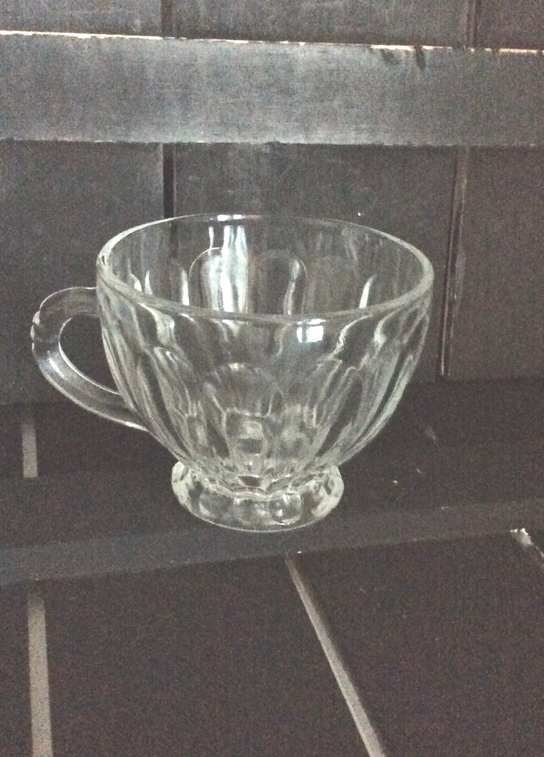 Anchor Hocking Colonial (Punch Set) Punch Cup Made in USA VintageFindsFound Panel Design Vintage image 1