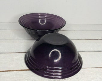 Bormioli Rocco Forum Amethyst Fruit/Dessert/Sauce Bowls Set of 2 Made in Italy Replacement  Vintage Discontinued VintageFindsFound