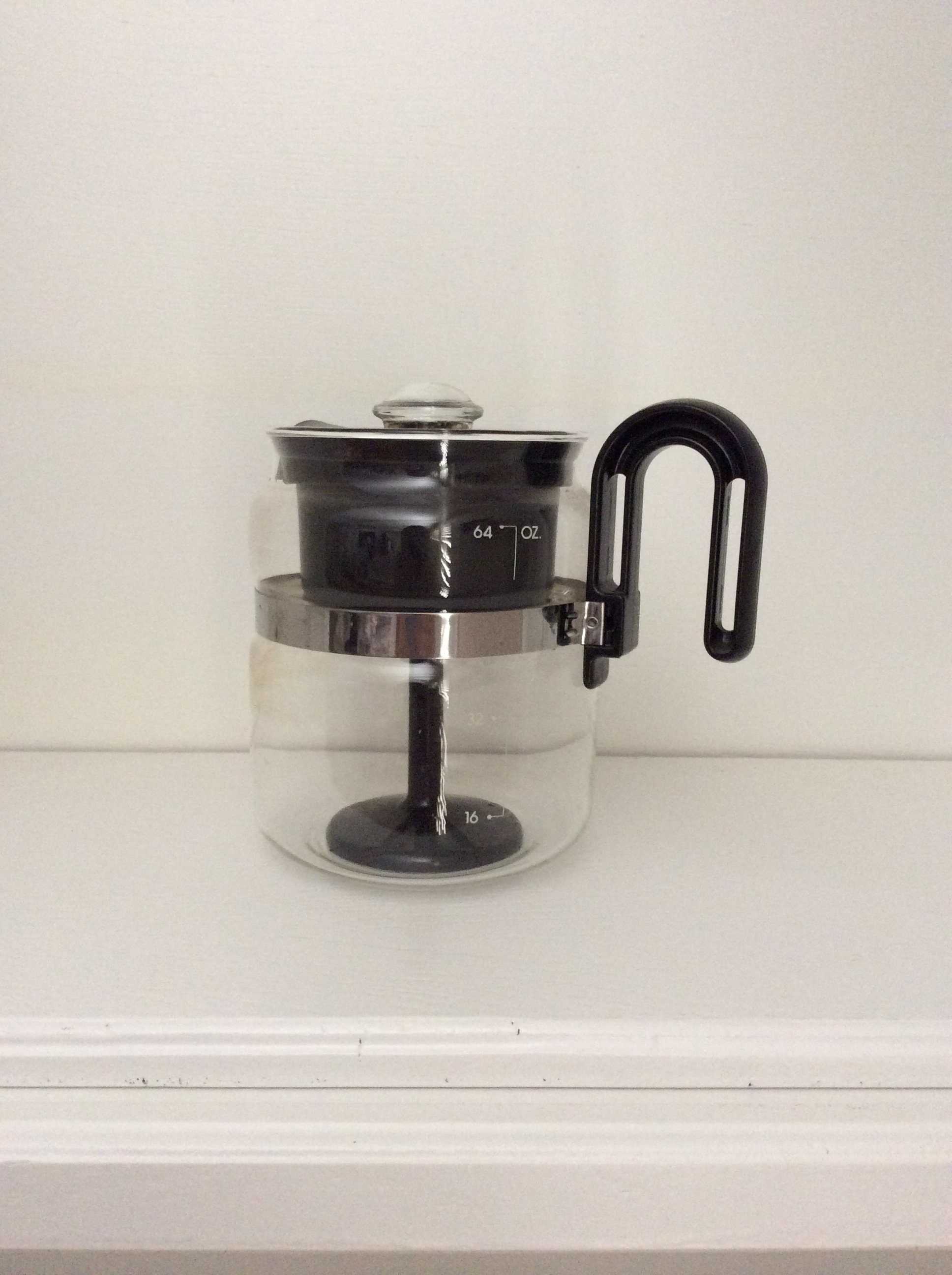 Vintage Gemco Brand Heat Resistant Glass Coffee Pot Percolator B-1 Stove Top